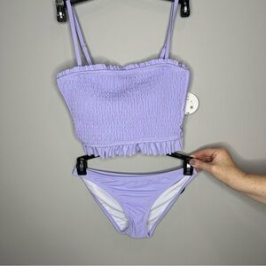 Decree Lilac Ruffle Bikini Set